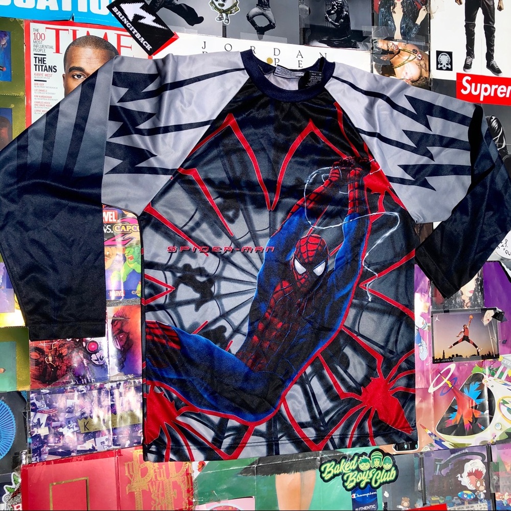 Vintage 2003 Spider-Man AOP long sleeve shirt